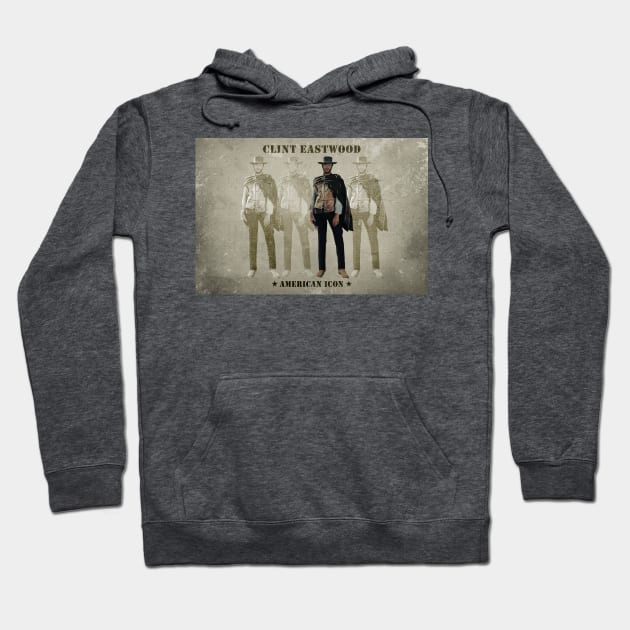 Clint Eastwood - American Icons Hoodie by PLAYDIGITAL2020